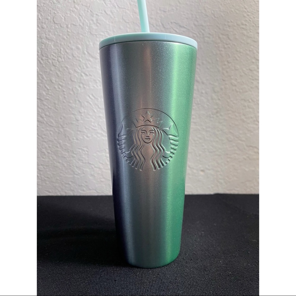 Starbucks Teal & Blue Ombré Tumbler
